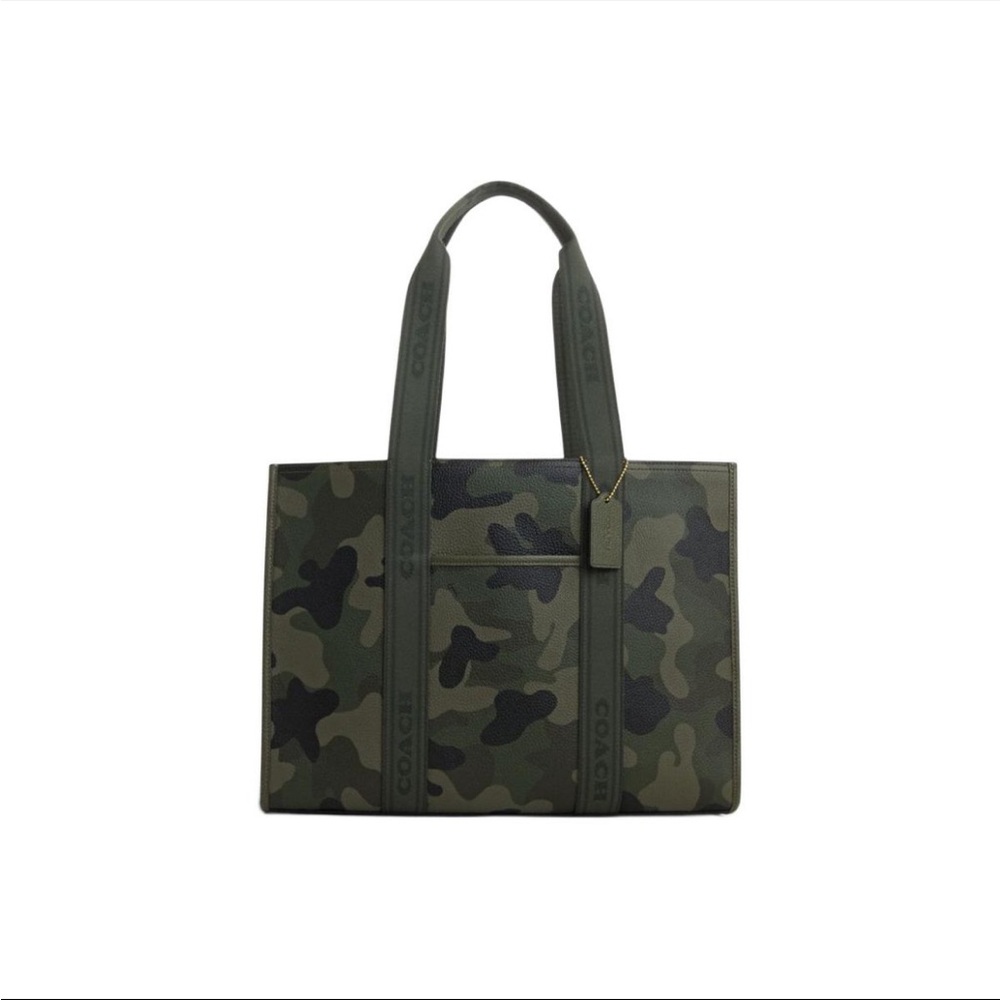 NWT! COACH LARGE SMITH TOTE BAG WITH CAMO PRINT ( COACH CW437 ) holiday gift - Picture 7 of 10